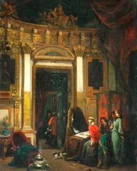 Interior com figuras