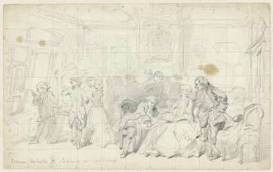 Contemplação de arte numa velha casa holandesa
Cabinet de tableaux (título sobre o objecto)