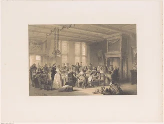 Brinde num banquete de casamento no século XVII