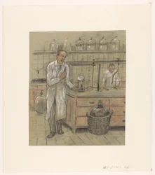Dois homens num laboratório