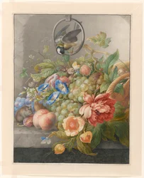 Natureza Morta com Flores, Fruta, um Grande Título e um Rato
Natureza morta com flores, fruta, uma grande mama e um rato