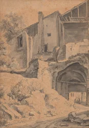 Casas sobre uma antiga muralha da cidade