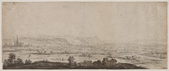 Paisagem com a vila de Schenkenschanz, Guéldria, 1600.