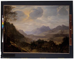 Uma extensa paisagem renana