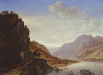 Paisagem montanhosa do rio