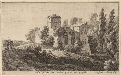 Fazenda além da Porta del Popolo