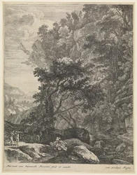 Paisagem com ribeiro de montanha