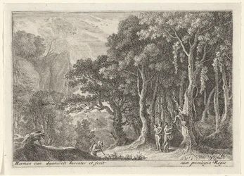 Satyr recolhe fruta
Paisagens com sátiros (título da série)