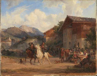 Camponeses montados
