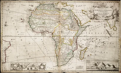 Mapa de África, c.1715 (gravura a cores)