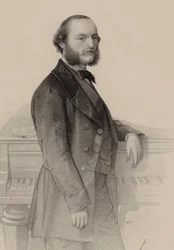 Retrato do pianista e compositor Désiré Magnus 1828-1884.