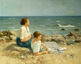 Na praia