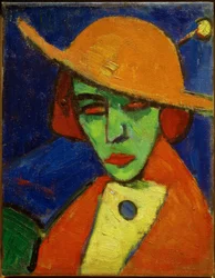 Mulher verde com chapéu amarelo II
