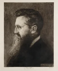 Theodor Herzl, pai fundador do Estado de Israel ... (gravura)
