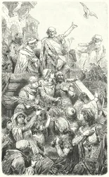 Cola di Rienzo dá ao povo de Roma uma nova constituição, 1347