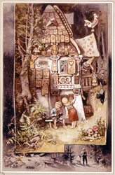 Hansel e Gretel, conto de Grimm - ilustração de Hermann Vogel