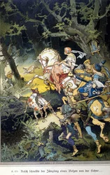 Ilustração da Vogel para um conto dos irmãos Jacob (1785-1863) e Wilhelm (1786-1859) Grimm