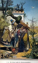 Ilustração de Vogel para o conto dos irmãos Jacob (1785-1863) e Wilhelm (1786-1859) Grimm: "O Velho Sultão".