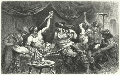 Bacanal romano na época de Messalina, primeiro século