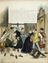 O atentado de Jean Châtel (1575-1594) em 27 de Dezembro de 1594, que entrou no hôtel de Gabrielle d