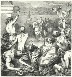 Titus Quinctius Flaminius proclama a liberdade dos estados gregos, 196 aC
