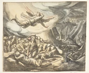 Anjo com espada desembainhada.