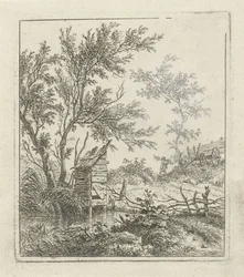 Paisagem com larvas de madeira