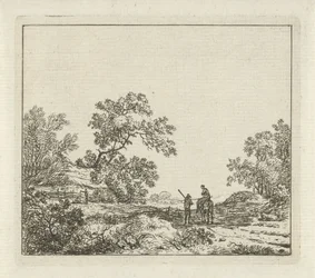 Paisagem com homem a pé e mulher a cavalo
Seis paisagens (título da série)