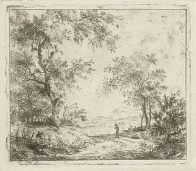 Paisagem com desenhista e caminhante Seis paisagens (título da série)