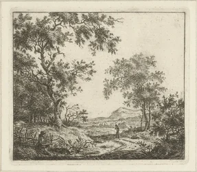 Paisagem com desenhista e caminhante
Seis paisagens (título da série)