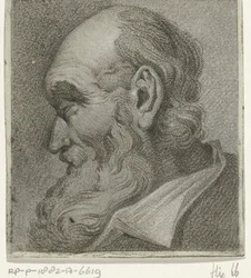 Retrato de uma barba cinzenta, en profil