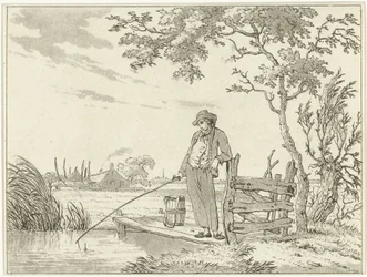 Pescador no convés