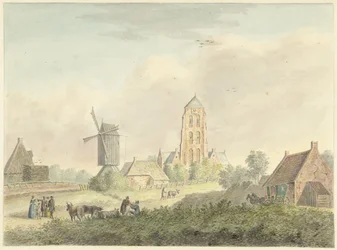 Igreja da aldeia de Westkapelle na Zeeland