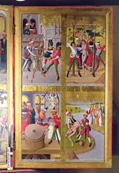 Cenas da Vida de São Vítor da Seção Interna da Ala Exterior Direita do Antigo Altar Principal na Igreja de São Nicolau, 1481 (têmpera no painel)