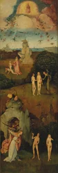 O painel esquerdo do tríptico de Haywain, c. 1516