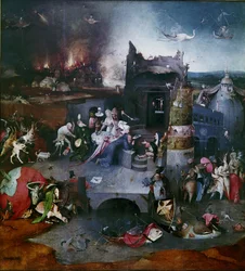 A tentação de Santo Antônio Central painel de um tríptico, entre 1495 e 1515