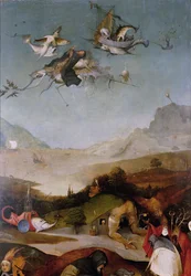 A Tentação de Santo Antônio Detalhe da asa esquerda de um tríptico, entre 1495 e 1515