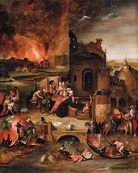 A tentação de Santo António o Grande (óleo sobre madeira)