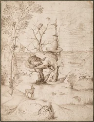 O Homem da Árvore, c. 1505 (tinta castanha sobre papel)