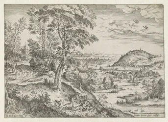 Cephalus e Procris
Paisagens com cenas bíblicas e mitológicas (título da série)
