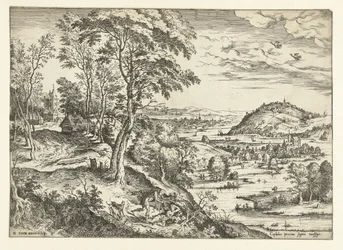 Céfalo e Prócris Paisagens com cenas bíblicas e mitológicas (título da série)