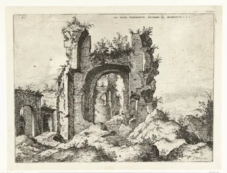 Primeira vista das Termas de Caracalla Ex Rvinis Thermarvm Antonii Pii (...) (título no objeto) Ruínas romanas (título da série)