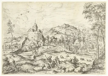 Mercúrio e Argus Paisagens com cenas bíblicas e mitológicas (título da série)