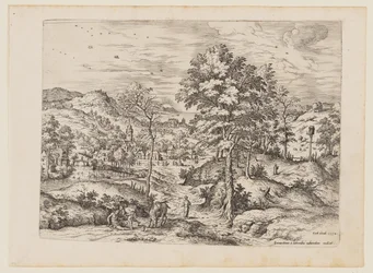 O Bom Samaritano, de Paisagens com cenas bíblicas e mitológicas