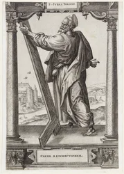 H. Judas Tadeu S. Ivdas Thadevs (título no objeto) Cristo e os Doze Apóstolos e São Paulo (título da série)
