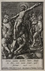 A paixão: Cristo sendo crucificado.