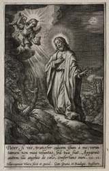 A paixão: Cristo no Monte das Oliveiras.