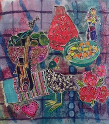Artefatos Guatemaltecos, 2006 (tinturas em seda)