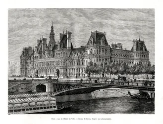 Hotel de Ville, Paris, França, 1886