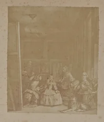[Gravura de "Las Meninas" de Velázquez]